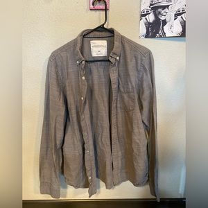 Comfy Aeropostale grey button up